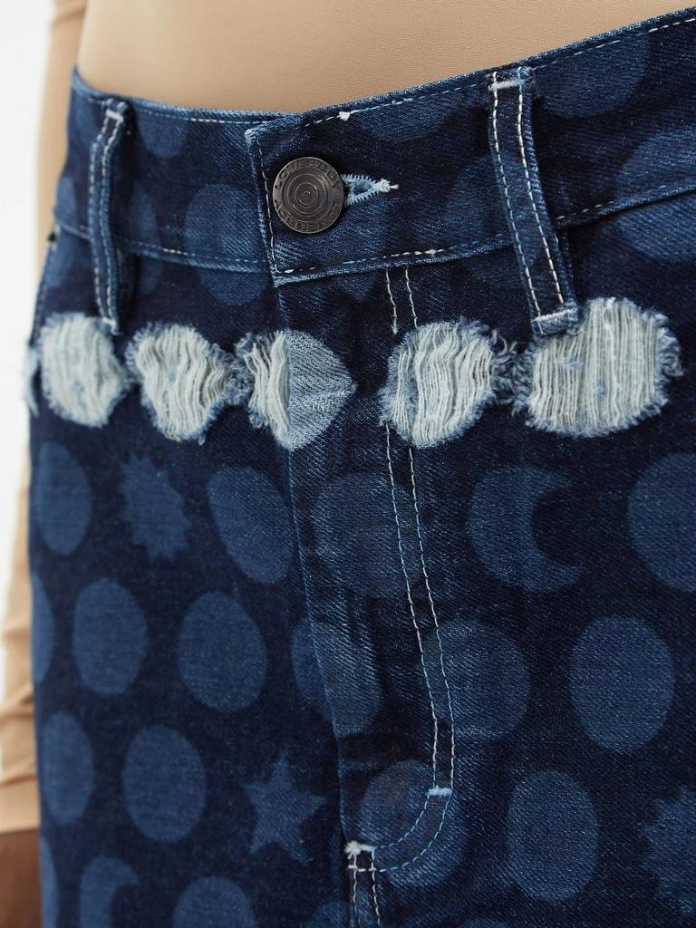 商品Charles Jeffrey Loverboy|Runes distressed denim mini skirt,价格¥1352,第4张图片详细描述