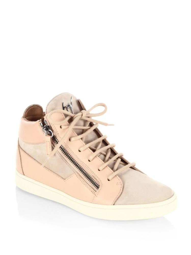 商品Giuseppe Zanotti|Breks Calf Leather Mid-Top Sneakers,价格¥2085,第1张图片