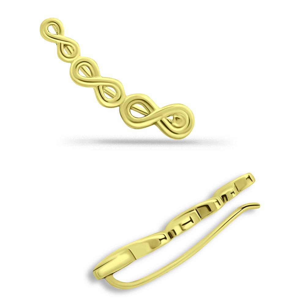 商品Giani Bernini|Infinity Ear Crawler Earrings in 18k Gold Over Sterling Silver or Sterling Silver,价格¥101,第1张图片