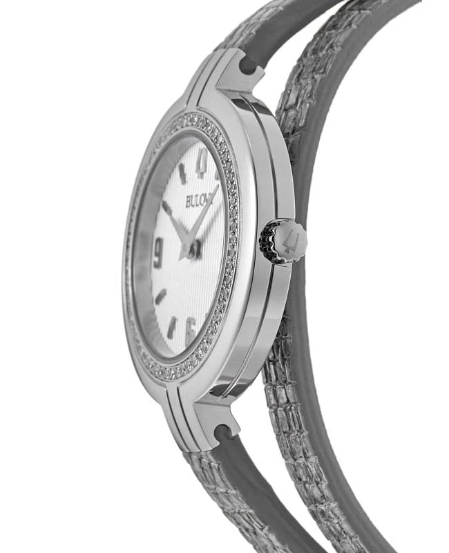 商品Bulova|Bulova Rhapsody Silver Dial Sliver Lizard Strap Women's Watch 96R236,价格¥3045,第3张图片详细描述