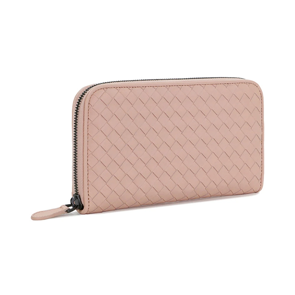 BOTTEGA VENETA 女士粉色皮革拉链钱包 114076-V001N-6813 商品