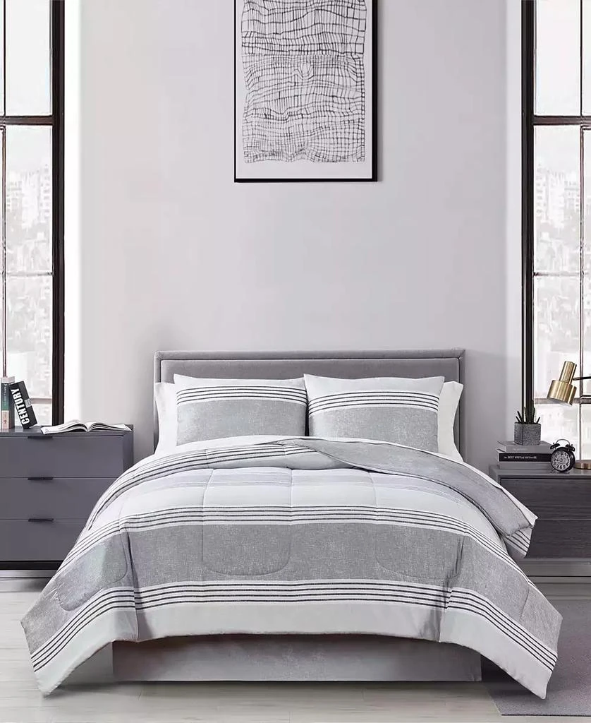 商品Keeco|Douglas Stripe 8-Piece Reversible Comforter Sets, Exclusively at Macy’s,价格¥223,第1张图片