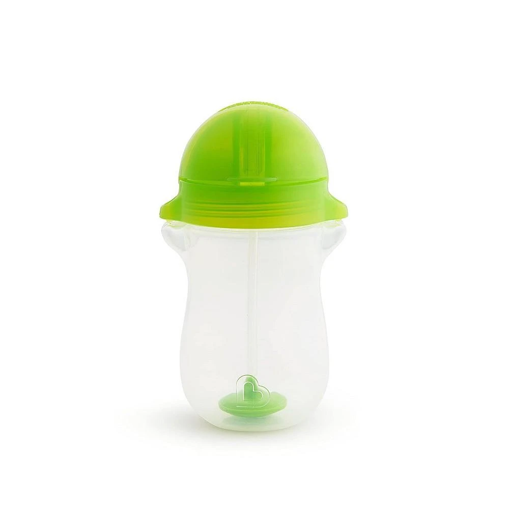 商品Munchkin|Any Angle Click Lock Weighted Straw Trainer Cup, Green, 10oz,价格¥112,第1张图片