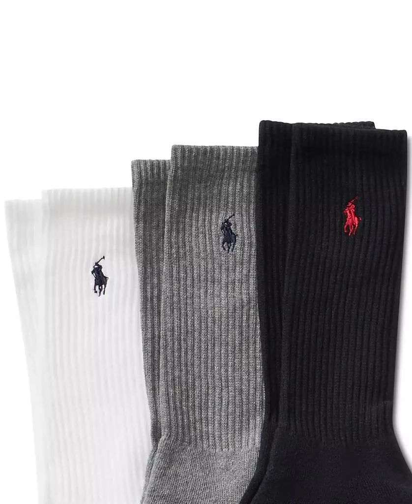 商品Ralph Lauren|Men's 3-Pk. Extended Size Athletic Crew Socks,价格¥168,第2张图片详细描述