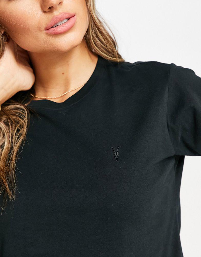 AllSaints Grace relaxed t-shirt in black商品第4张图片规格展示