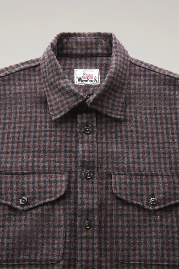 商品Woolrich|Wool Blend Oxbow Flannel Overshirt - Made in USA - Men - Brown,价格¥1554,第2张图片详细描述