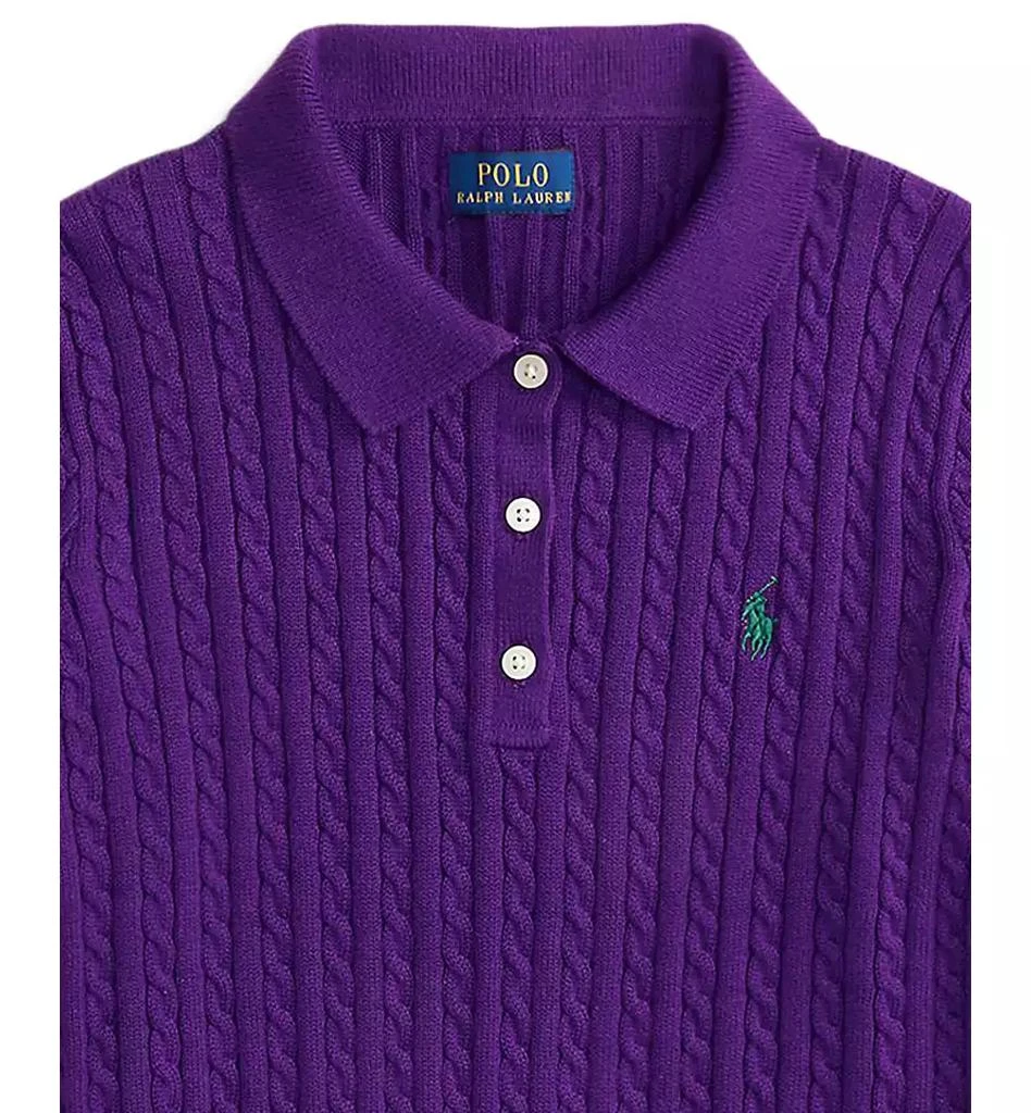 商品Ralph Lauren|Girls 7-16 Mini-Cable Polo Sweater,价格¥307,第3张图片详细描述