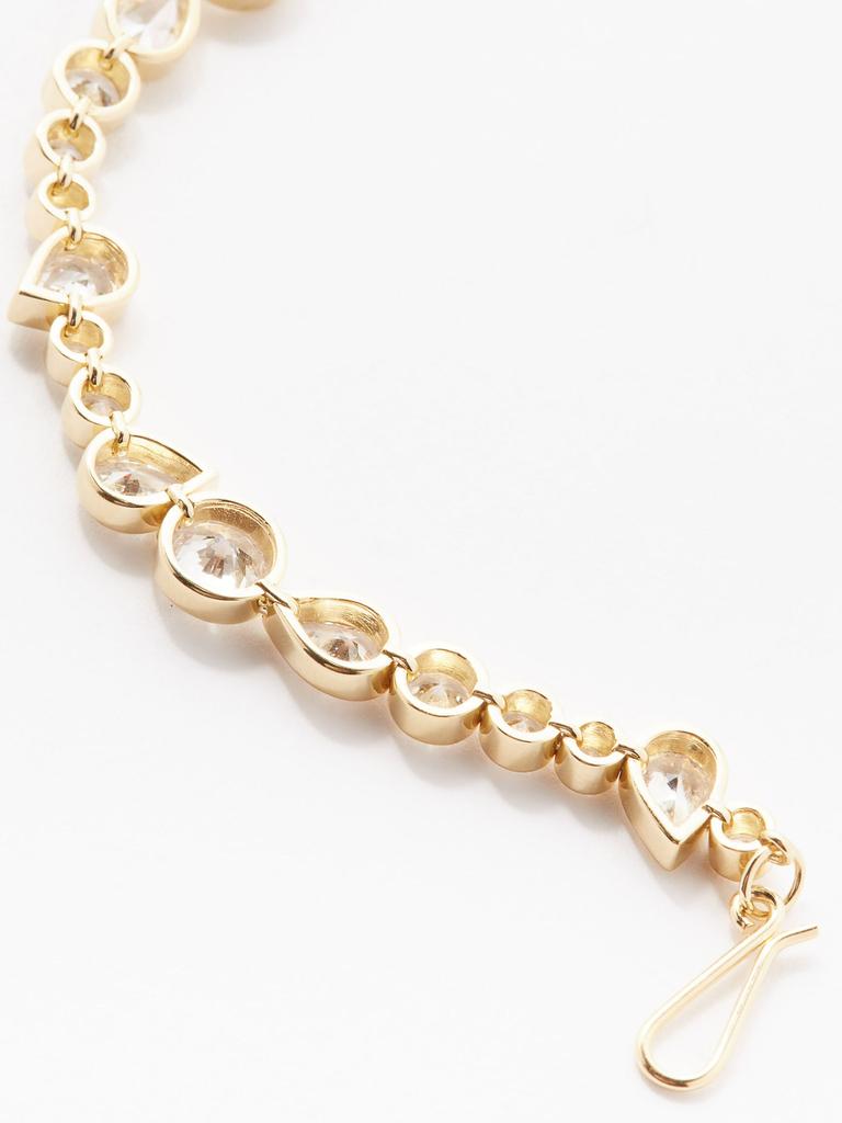 Crystal & 14kt gold-vermeil bracelet商品第4张图片规格展示