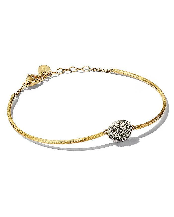 商品Marco Bicego|18K Two Tone Gold Siviglia Pavé Diamond Bangle Bracelet - 150th Anniversary Exclusive,价格¥16895,第1张图片详细描述