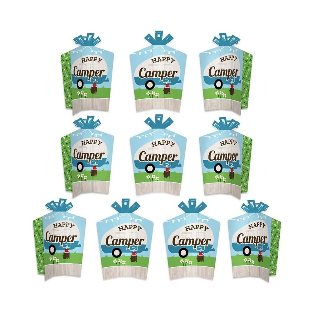 商品Big Dot of Happiness|Happy Camper - Table Decor - Camping Party Fold & Flare Centerpieces - 10 Ct,价格¥142,第1张图片