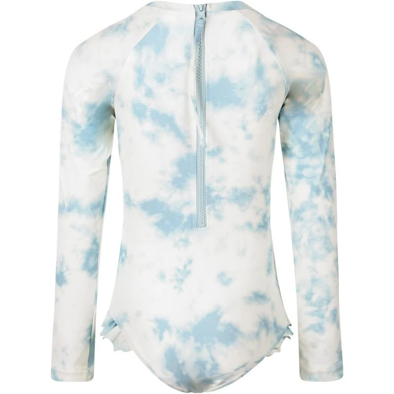 商品Munster|Tie dye long sleeved swimsuit in white and blue,价格¥484,第2张图片详细描述