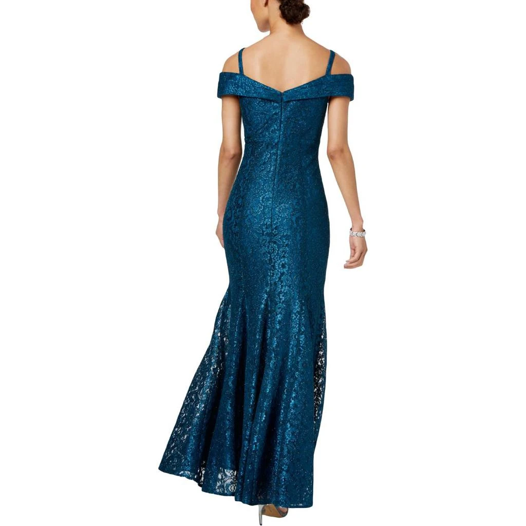 商品R&M Richards|R&M Richards Womens Petites Off-The-Shoulder Lace Evening Dress,价格¥533,第3张图片详细描述