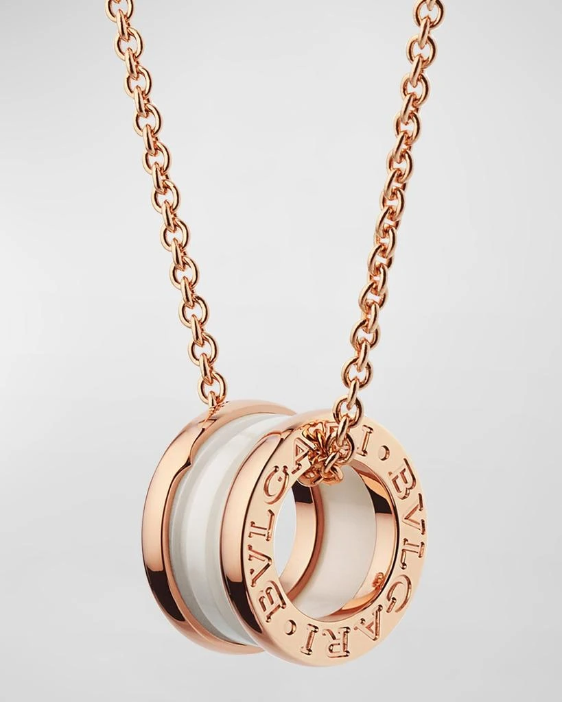 商品BVLGARI|B.Zero1 Pendant Necklace in Pink Gold and White Ceramic,价格¥25497,第1张图片