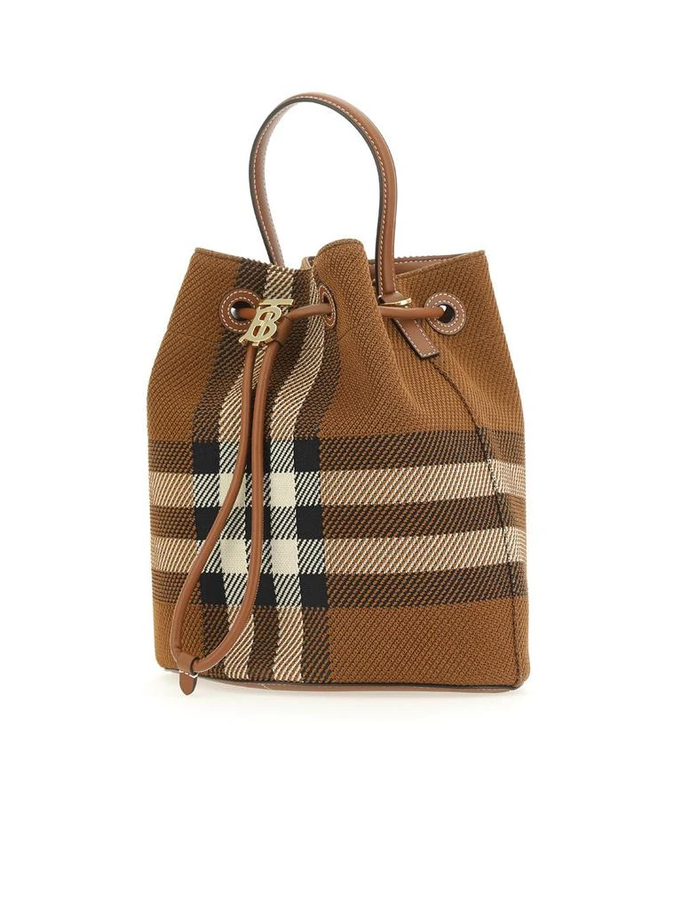 商品Burberry|Burberry Check Printed Drawstring Bucket Bag,价格¥5654,第3张图片详细描述