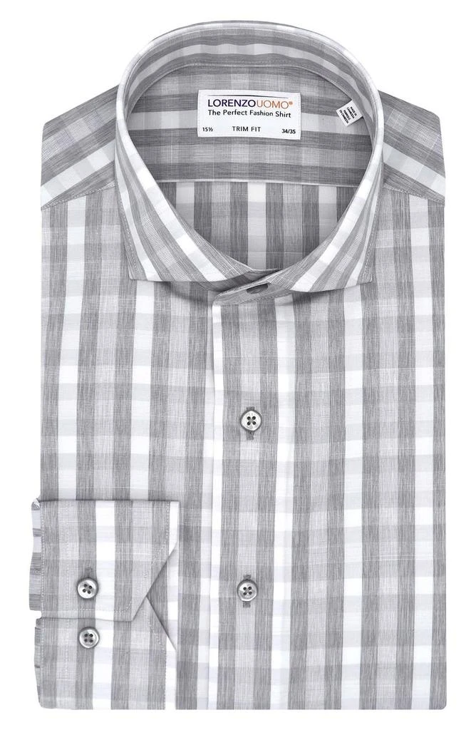 商品Lorenzo Uomo|Trim Fit Heathered Gingham Dress Shirt,价格¥378,第1张图片