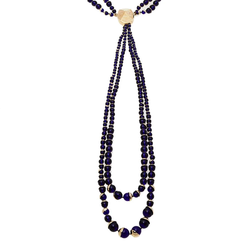 商品[二手商品] Dior|Dior Mise en Dior Blue Beaded Multi Strand Necklace,价格¥2630,第1张图片