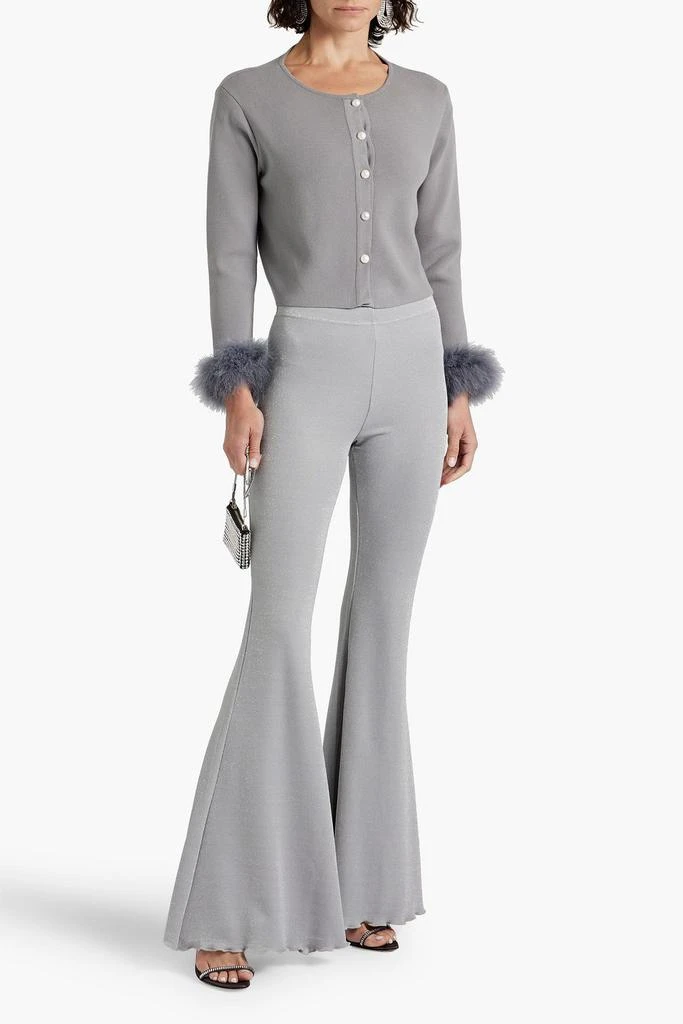 商品Sleeper|Convertible cropped feather-trimmed knitted cardigan,价格¥1100,第2张图片详细描述