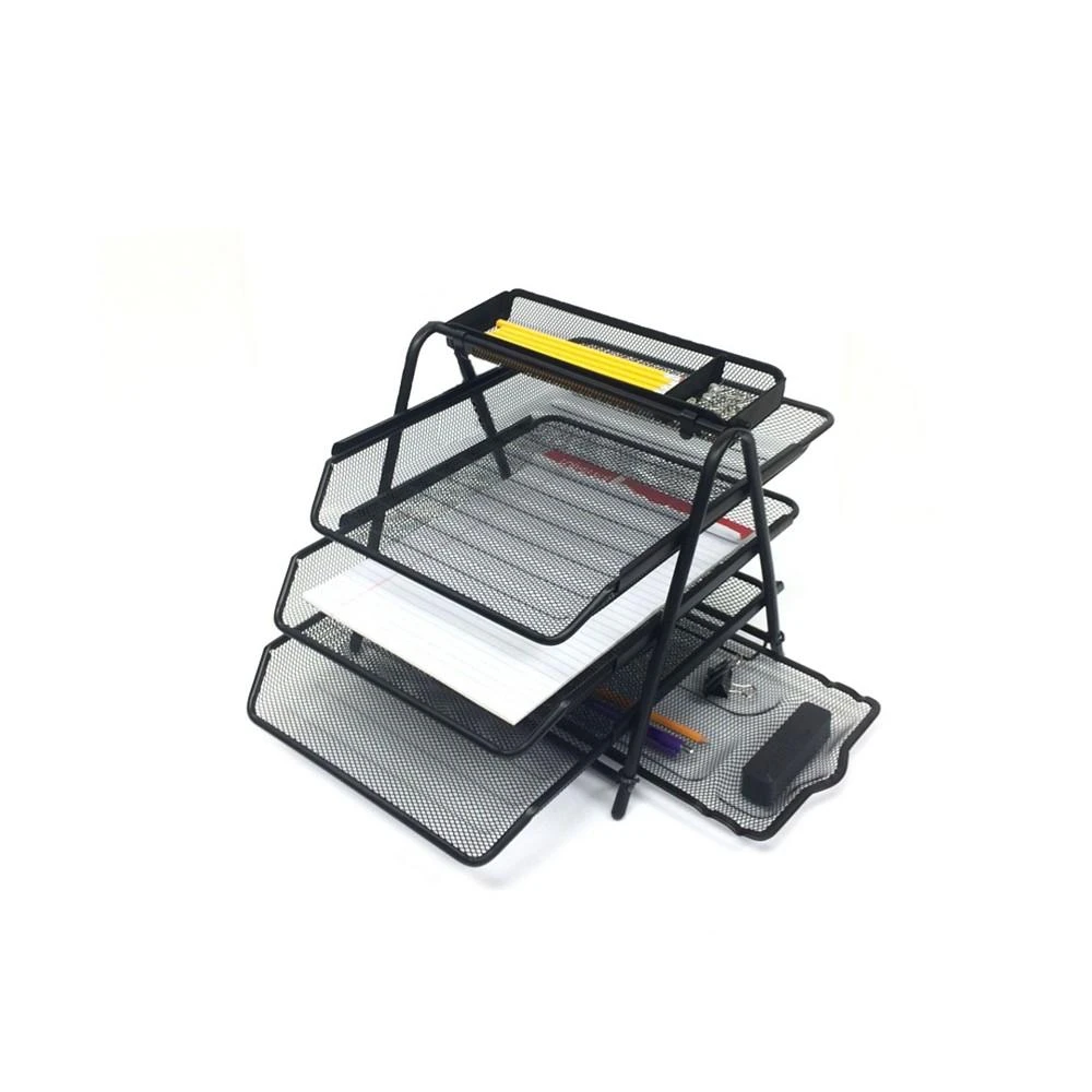 商品Mind Reader|3 Trays Desktop Document Letter Tray Organizer with Pull Out Drawer Organizer, Folders, Files, Documents, Mail,价格¥283,第1张图片