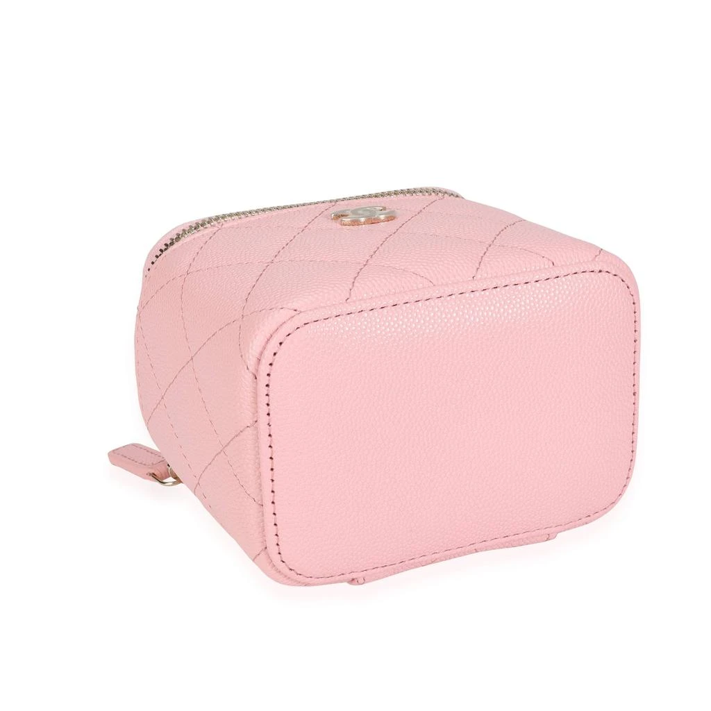 Chanel Pink Quilted Caviar Mini Vanity Case with Chain 商品