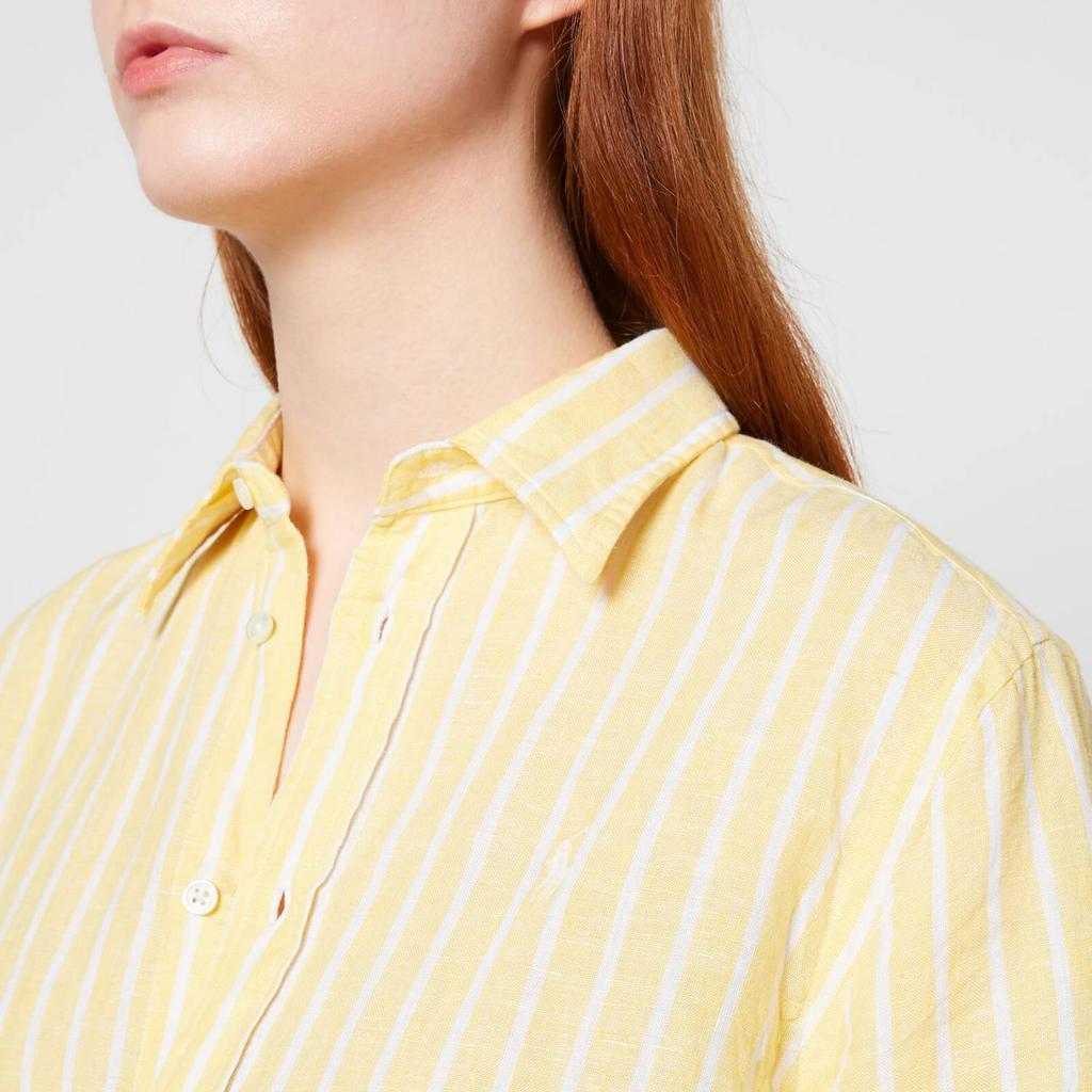 商品Ralph Lauren|Polo Ralph Lauren Women's Relaxed Shirt - 1178 Oasis Yellow/White,价格¥611,第6张图片详细描述