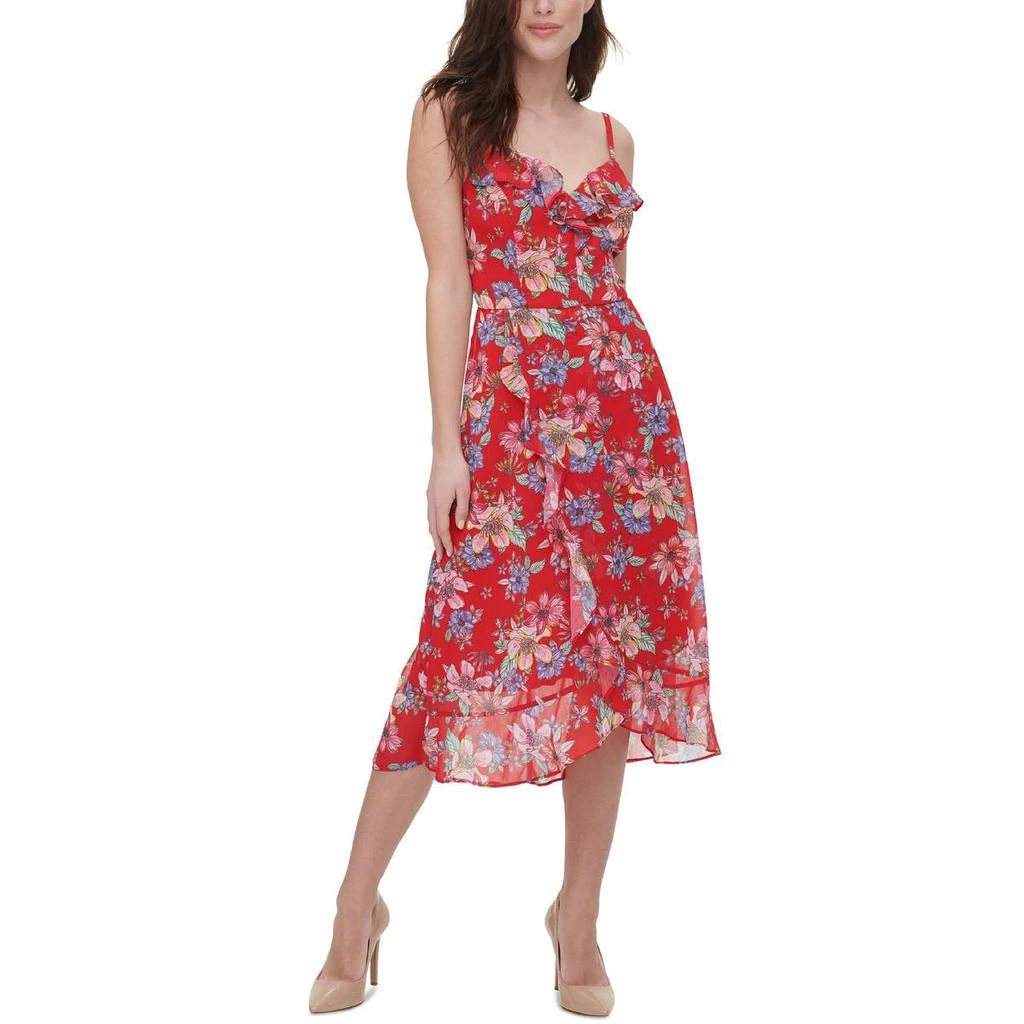 商品Kensie|Kensie Dresses Womens Floral Cascade Ruffle Midi Dress,价格¥84,第1张图片