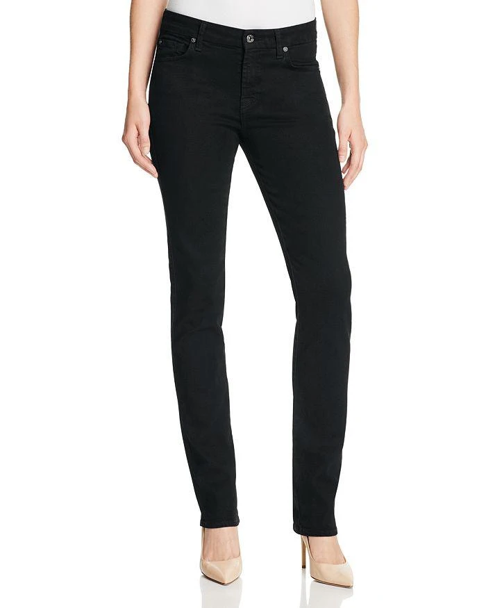 商品7 For All Mankind|b(air) Kimmie Straight Leg Jeans in Black,价格¥556,第1张图片