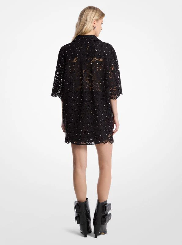 商品Michael Kors|Studded Corded Floral Lace Shirt,价格¥657,第2张图片详细描述