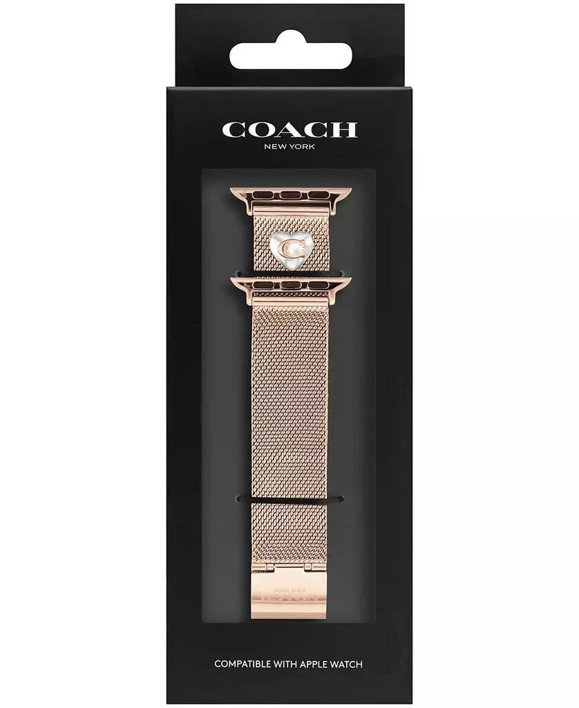 商品Coach|Rose Gold-Tone Stainless Steel Mesh Bracelet for 38, 40, 41mm Apple Watch,价格¥965,第2张图片详细描述