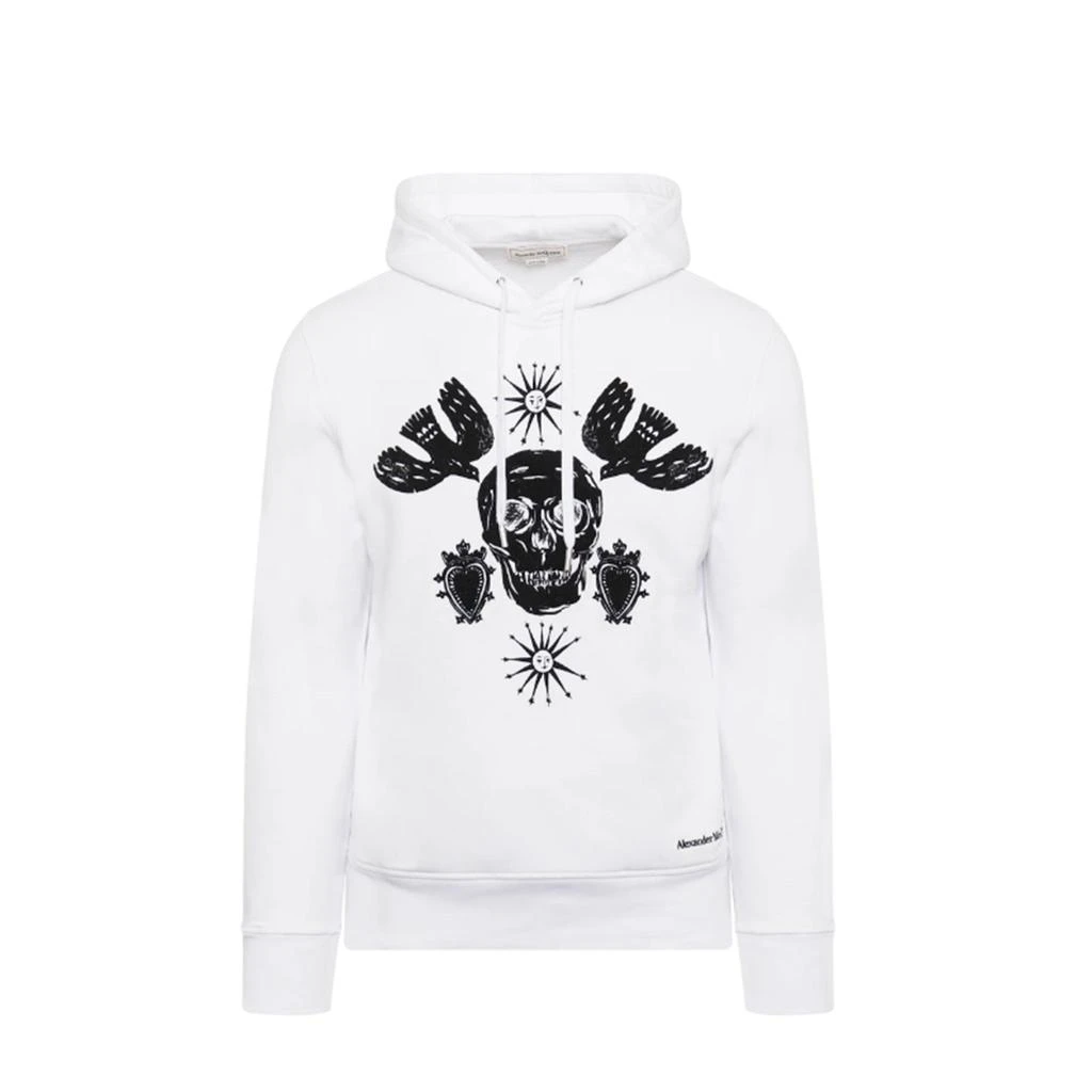 商品Alexander McQueen|Alexander Mcqueen Cotton Logo Hooded Sweatshirt,价格¥3896,第1张图片