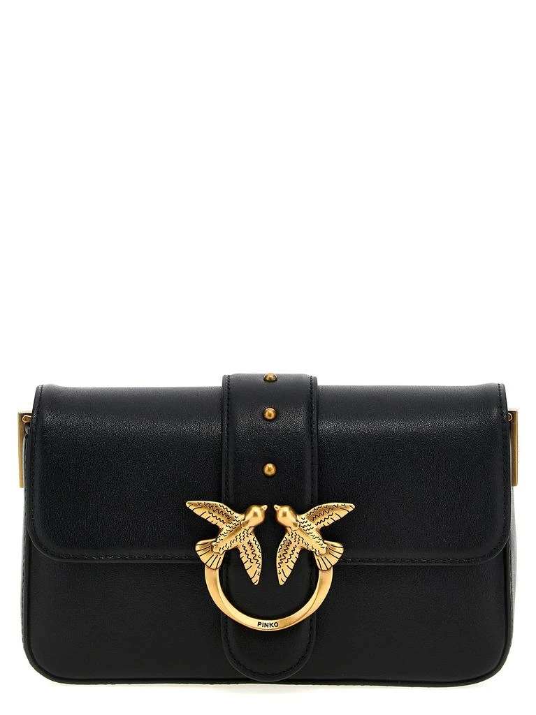 商品PINKO|Love One Mini Crossbody Bags Black,价格¥1421,第1张图片