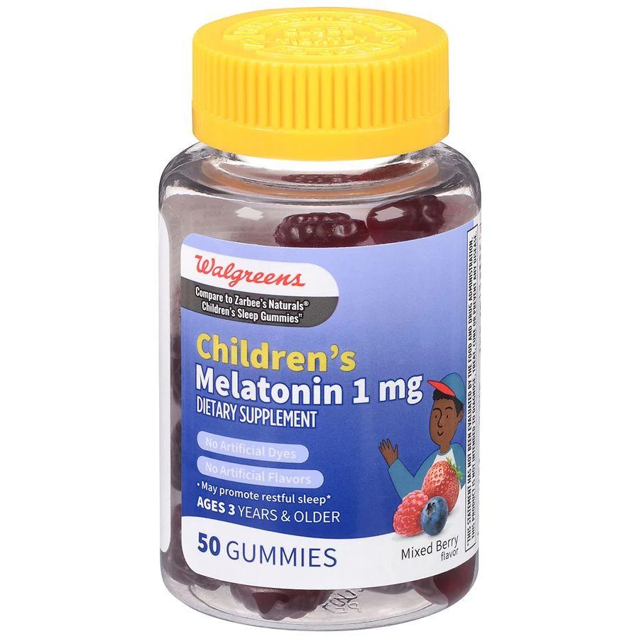 商品Walgreens|Children's Melatonin 1 mg Gummies Mixed Berry,价格¥127,第1张图片