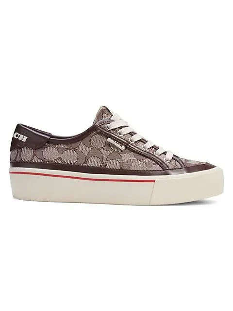 商品Coach|Citysole Logo-Embroidered Platform Low-Top Sneakers,价格¥396,第1张图片