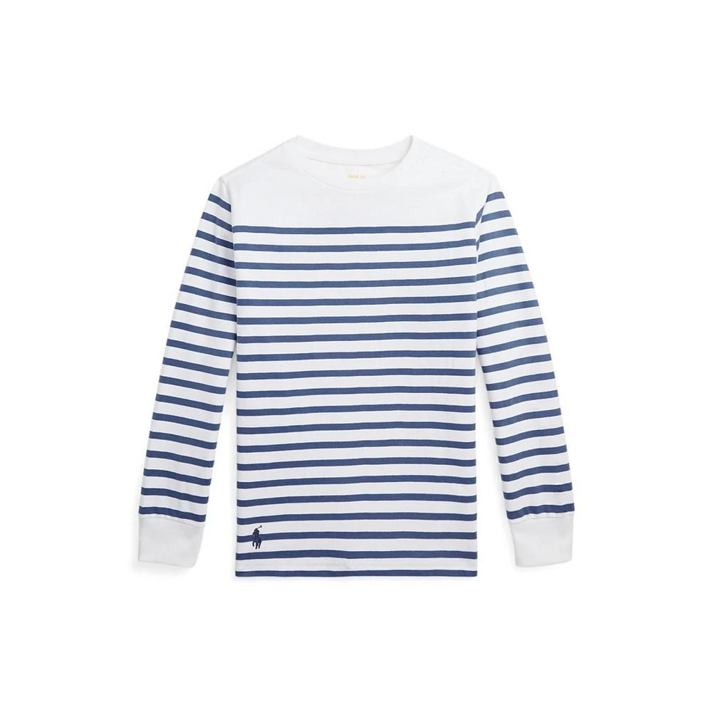 商品Ralph Lauren|Big Boys Striped Cotton Long-Sleeve T-shirt,价格¥261,第1张图片