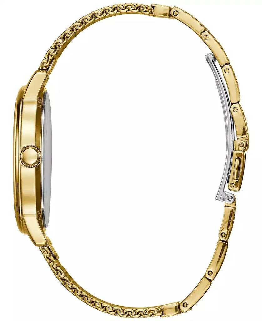 商品GUESS|Men's Diamond Accent Gold-Tone Stainless Steel Mesh Bracelet Watch 40mm U0280G3,价格¥783,第2张图片详细描述