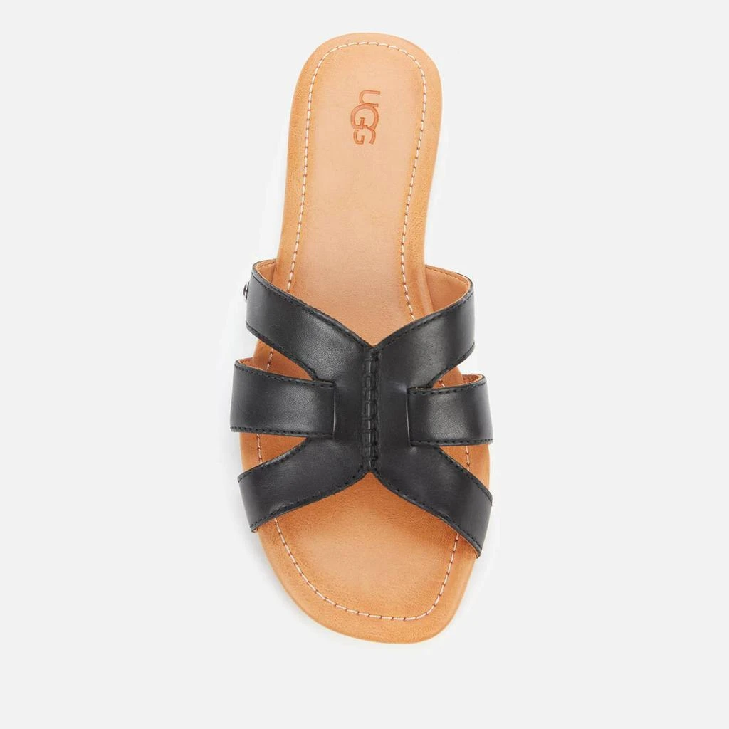 商品UGG|UGG WOMEN'S TEAGUE LEATHER MULE SANDALS - BLACK,价格¥317,第3张图片详细描述