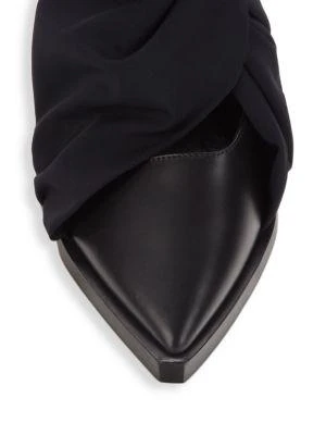 商品Burberry|Back Tie Leather Slingback Pumps,价格¥4428,第5张图片详细描述
