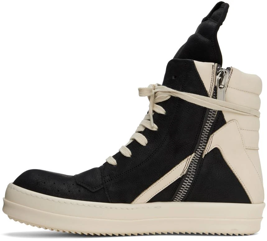 商品Rick Owens|Black & Off-White Geobasket Sneakers,价格¥8091,第3张图片详细描述