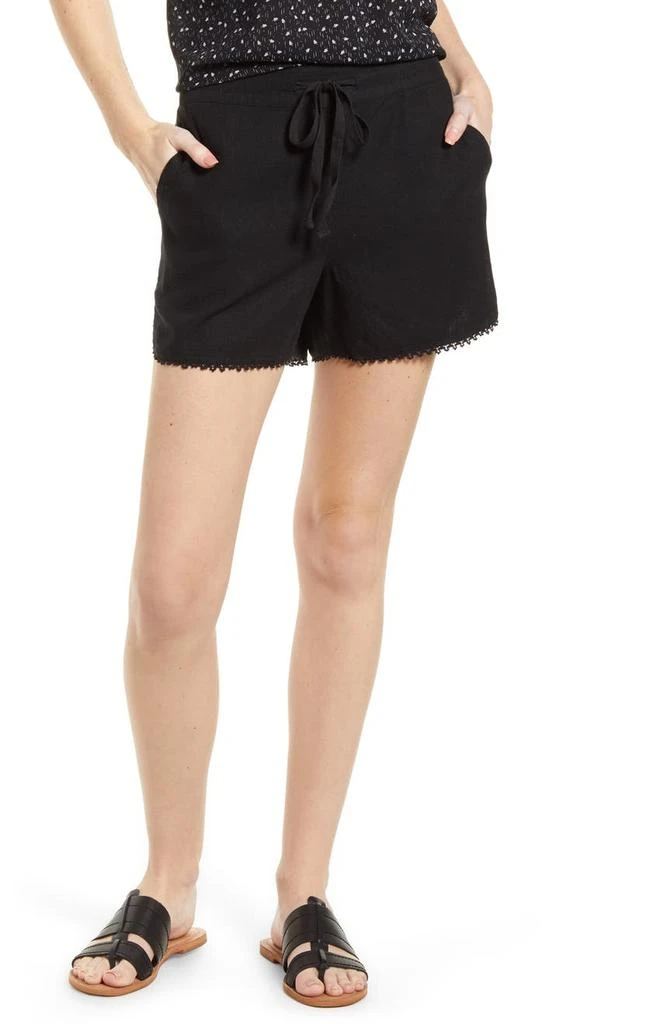 商品Caslon|Solid Linen Blend Shorts,价格¥34,第1张图片