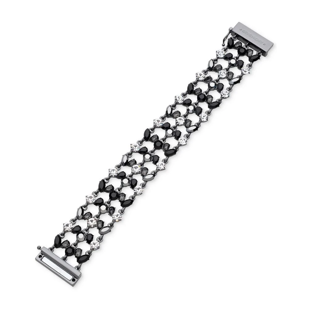 商品Givenchy|Hematite-Tone Jet Crystal Stone Multi Row Flex Bracelet,价格¥942,第1张图片