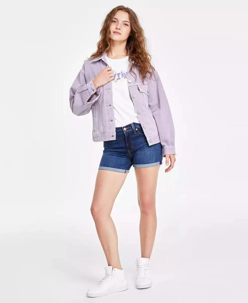 商品Levi's|Women's Mid Rise Mid-Length Stretch Shorts,价格¥259,第4张图片详细描述