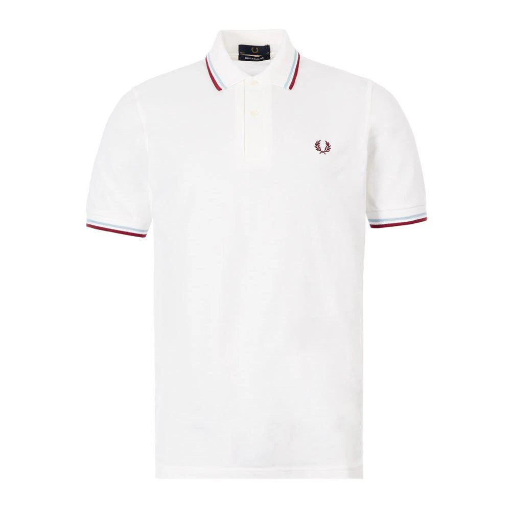 商品Fred Perry|Fred Perry Twin Tipped Polo Shirt - White / Ice / Maroon,价格¥826,第1张图片