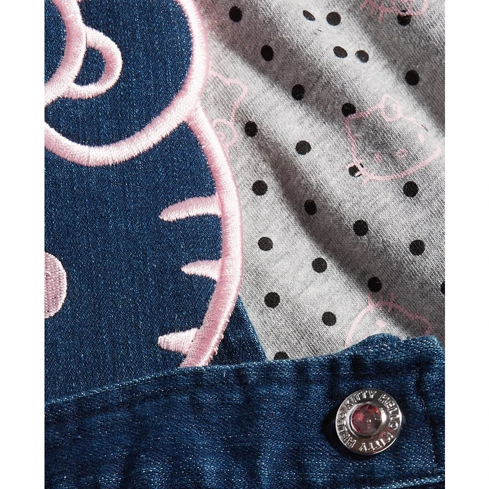 商品Hello Kitty|小女童牛仔连衣裙+T恤两件套,价格¥162,第3张图片详细描述