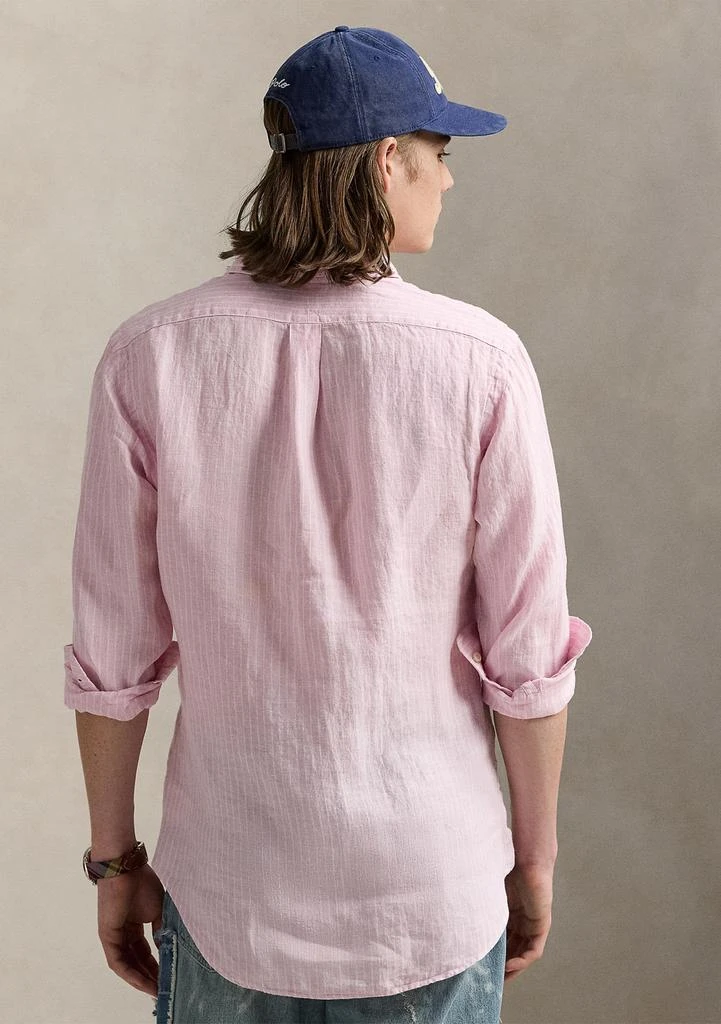商品Ralph Lauren|男士 经典版型条纹亚麻衬衫,价格¥509,第2张图片详细描述