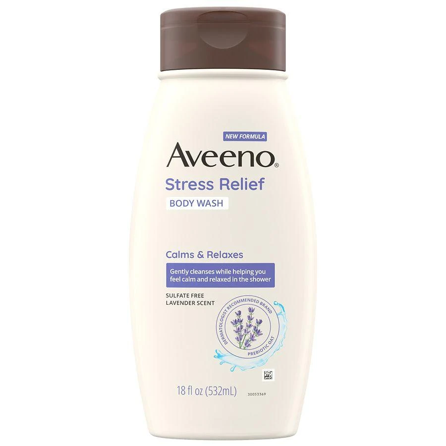 商品Aveeno|Stress Relief Body Wash with Oat Lavender,价格¥80,第1张图片