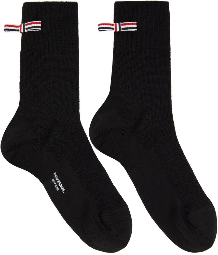 商品Thom Browne|Black Wool Socks,价格¥811,第1张图片