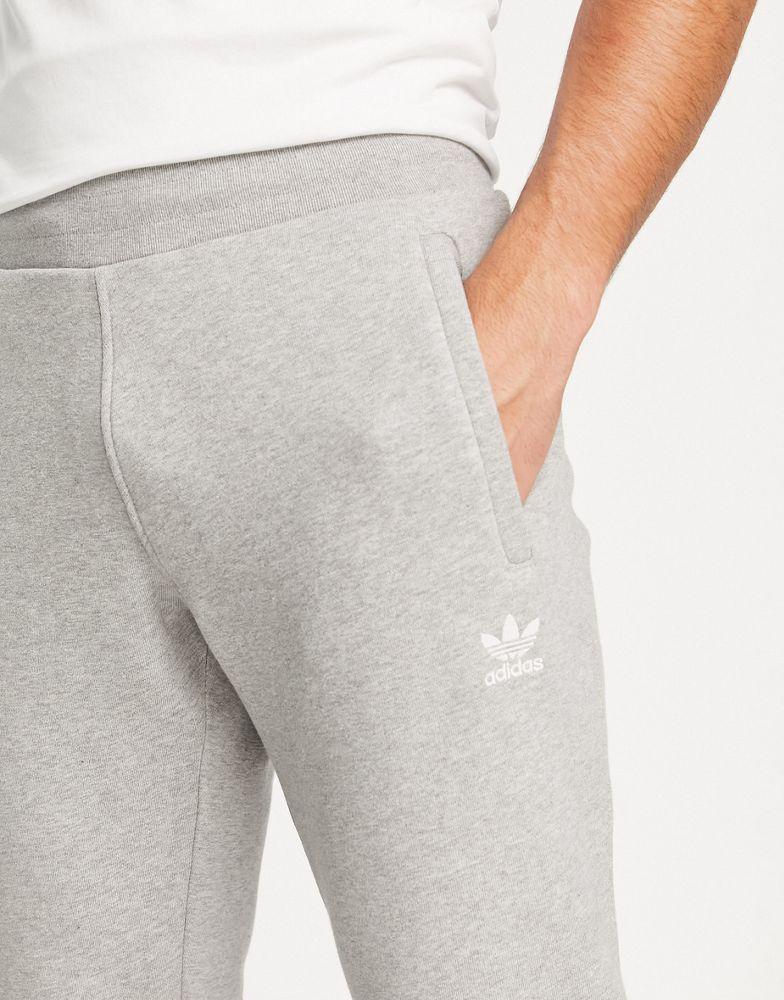 adidas Originals essentials slim fit joggers with small logo in grey商品第3张图片规格展示