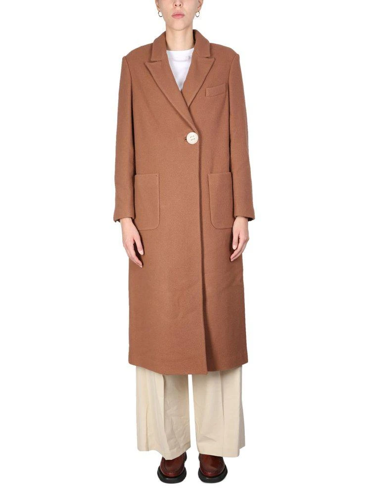 商品ALYSI|Alysi Single-Breasted Longline Coat,价格¥2485,第1张图片