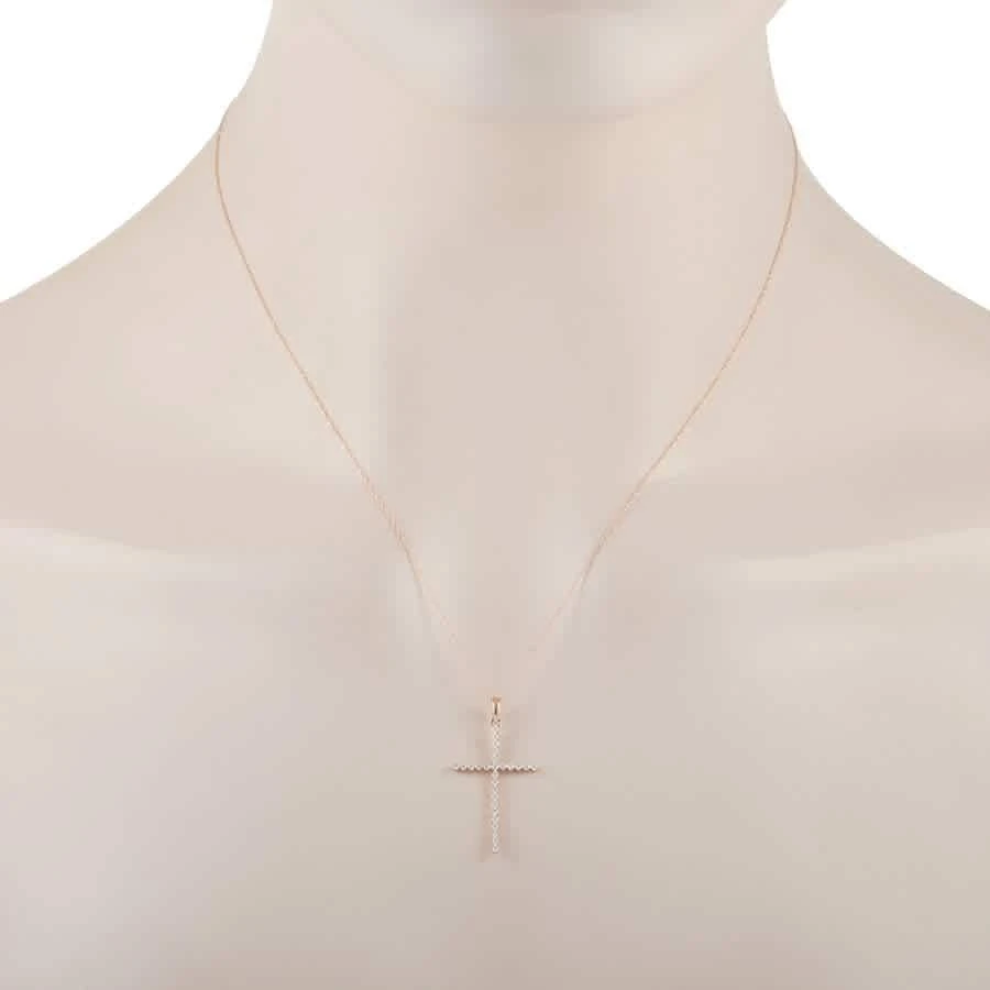 商品LB Exclusive|14K Rose Gold 0.26 ct Diamond Cross Pendant Necklace,价格¥3156,第2张图片详细描述