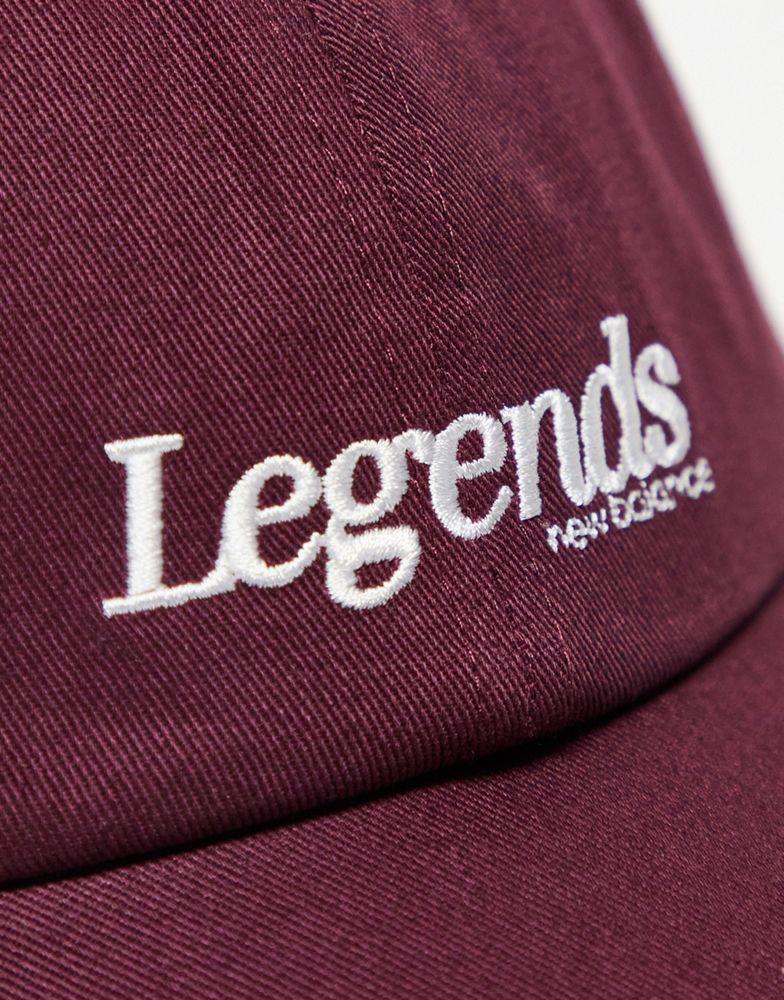 New Balance legends cap in off burgundy商品第2张图片规格展示