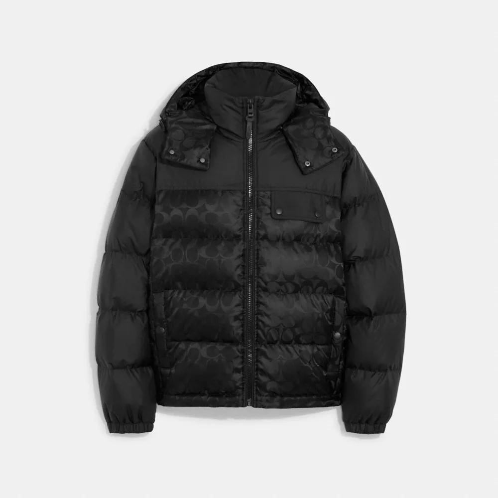 Coach Signature Hooded Puffer Jacket - Coats - BeyondStyle